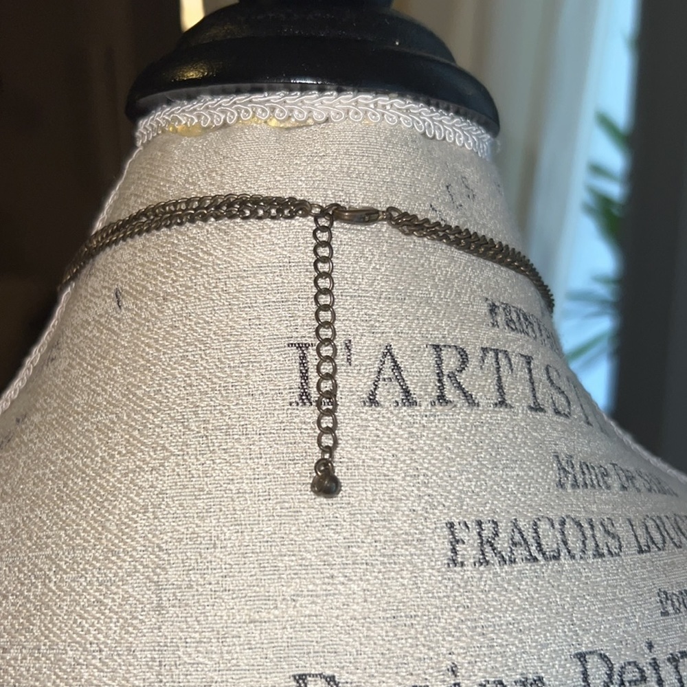 Gold metal dangle leaf necklace jewelry womens fashion necklace costume jewelry​ - Picture 5 of 5